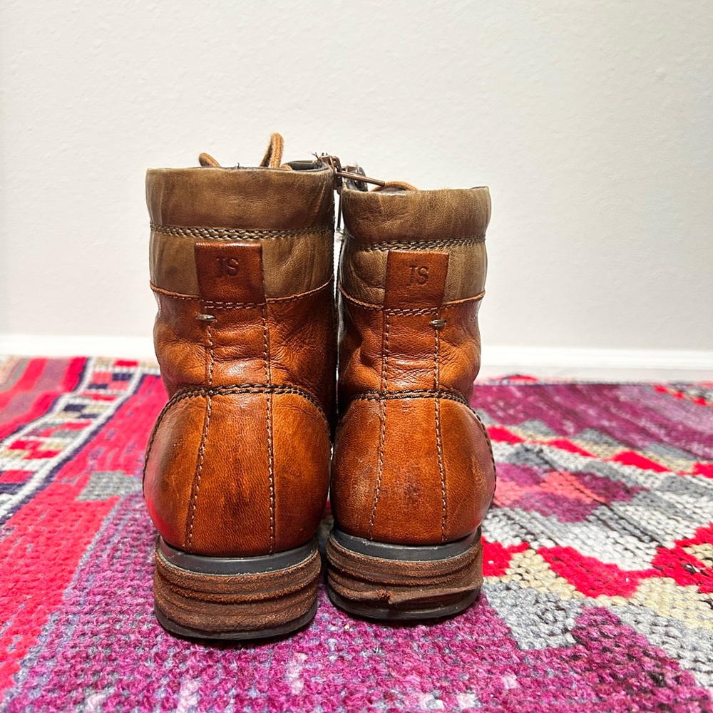 Josef Seibel Sanja 09 Brown Leather Lace-Up Combat Motto Boots (ankle bootie) - Picture 5 of 8